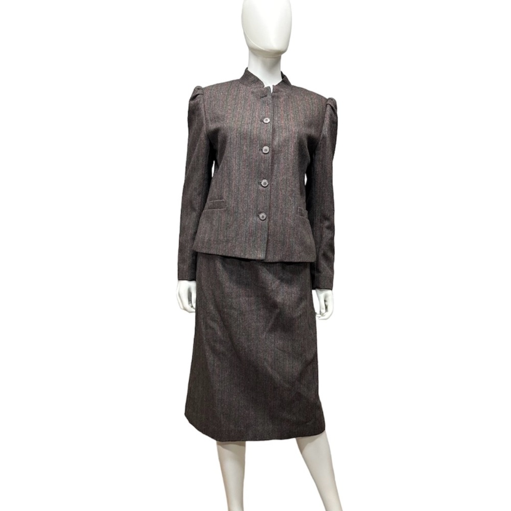 Vintage Sergio Valente Wool Blend Skirt Suit